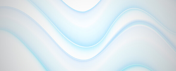 Wall Mural - blue futuristic soft gradient waves. air flow. fresh aroma. curved lines background.