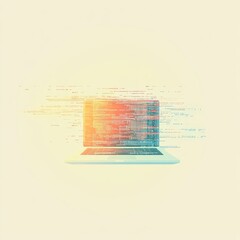 Aufkleber - Laptop Displaying Encrypted Code: A Modern Digital Cipher with  Data Security, Abstract Visuals, and Cutting-Edge Technology.