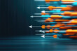 © Rutchaneewan - Accelerating entrepreneurial decisions a dynamic business environment with racing arrows fast-paced strategies and quick decision making