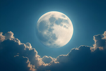 Wall Mural - moon over the clouds