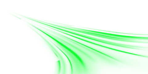 Wall Mural - neon speed lines vector background. futuristic motion blur effect in green. abstract glowing road li