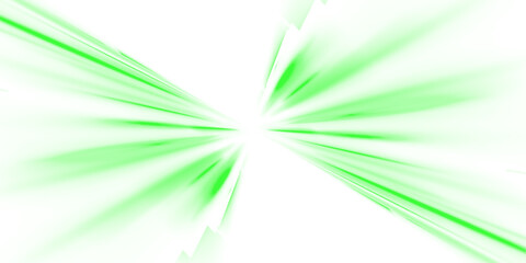 Wall Mural - neon road lights vector background. speed motion effect in glowing green tones. futuristic technolog
