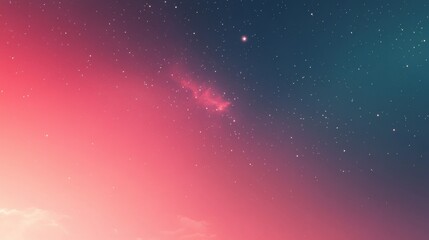 Wall Mural - Beautiful pink and blue sky with stars