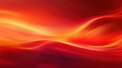 Wall Mural - Red wave with a yellow background