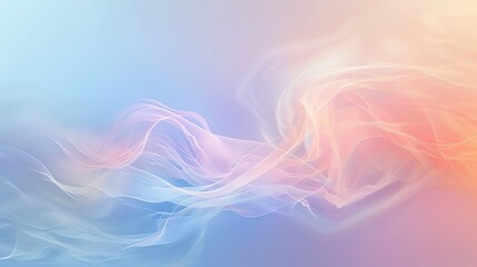 Abstract flowing lines in pastel colors on a dreamy background.