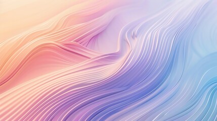 Abstract wavy lines in pastel pink, purple, and blue.