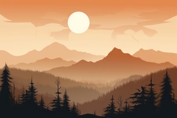 Canvas Print - landscape wilderness mountain outdoors.