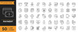 © twenty-icons - Payment outline icon set. containing money, wallet, refund, transaction, receipt, secured payment, purchase, paid, cashier, cash, exchange, credit card and more. editable stroke. Vector illustration
