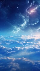 Wall Mural - beautiful cloudy space and sky wallpaper space cloud sky.