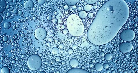 Wall Mural - slow motion macro of floating micro particles molecules in liquid are analyzed with microscope by ch