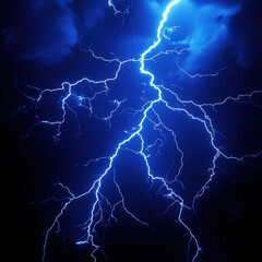Wall Mural - lightning isolated