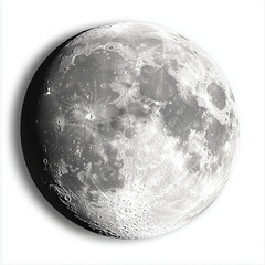 Wall Mural - moon isolated on white