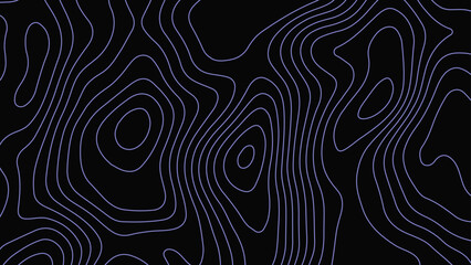 Wall Mural - abstract wavy line 3d paper cut blue topography background. topography map concept or smooth origami