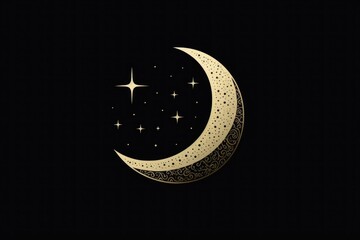 Wall Mural - ramadan crescent moon astronomy nature night.