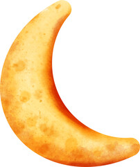 watercolor moon