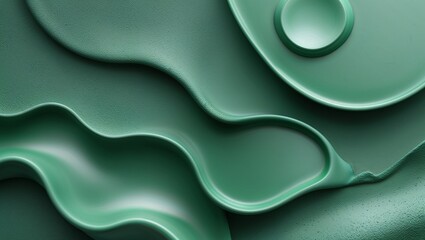 Wall Mural - matte green ceramic texture on abstract background design illustration