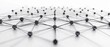 © Usman - Abstract network structure with interconnected nodes and lines on a white background, representing technology, communication, and data exchange concepts.