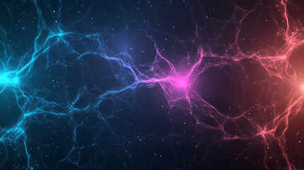 Fototapete - A dynamic conceptual illustration of machine learning algorithms, featuring intricate webs of