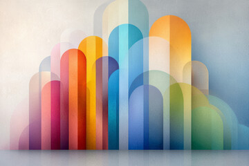 Poster - A conceptual artwork celebrating illustrious merit, merging bold, luminous symbols with subtle,