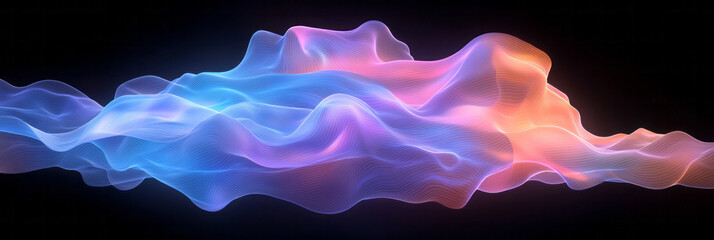Aufkleber - A high-definition conceptual artwork with fluid digital motifs and luminous circuit patterns,