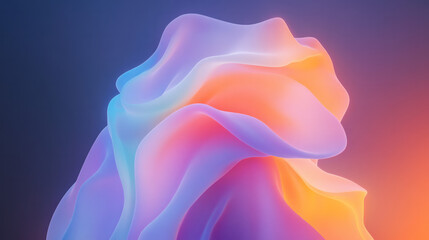 Aufkleber - Bold editorial image featuring abstract, sculptural elements rising from a dark backdrop with