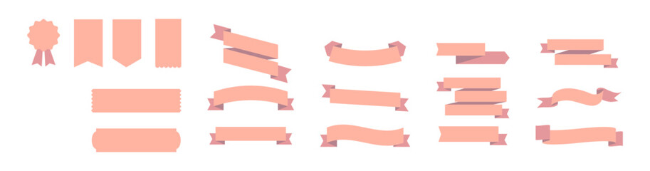 Wall Mural - ribbon banner. vector ribbons banners in trendy design and color