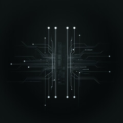 Wall Mural - digital neural network: illustrative representation of a digital neural network, showcasing the intr