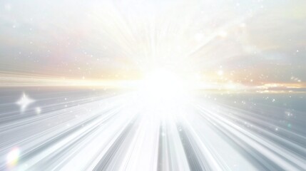 Fototapete - Abstract white background with radiant sun beams and lens flare effects, creating a soft and dreamy atmosphere. High-resolution 8K vector illustration, ideal for banners, posters, presentations, and m