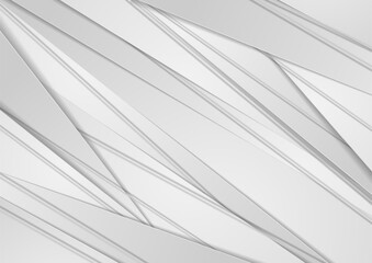 Sticker - grey white stripes and lines corporate geometric abstract background. vector graphic design