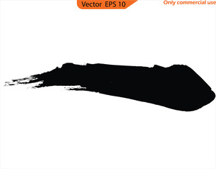 Wall Mural - black ink line, grunge brush strokes, ink paint set, eps 10. clip art, paint splatter paint stroke. 