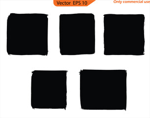 Wall Mural - set of black and white paper