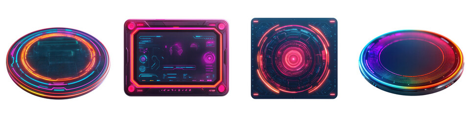 Wall Mural - mesmerizing futuristic abstract digital art with prismatic neon lights and geometric patterns vibran