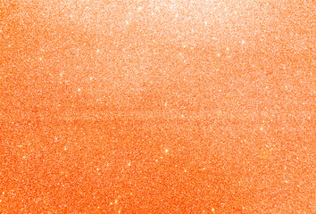 Abstract blank orange glitter texture background, shiny orange glitter background