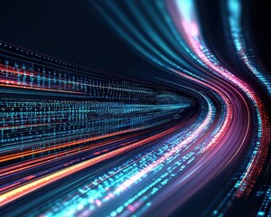 Wall Mural - bright paths for renewable energy in futuristic analytics.