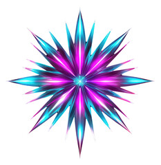Wall Mural - png neon firework star shape fireworks light pattern.