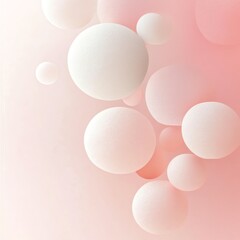 Leinwandbilder - Clean and simple bubble texture wallpaper, soft and subtle round shapes, pastel background, minimalist aesthetic, peaceful vibe