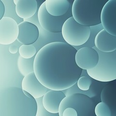 Leinwandbilder - Clean and simple bubble texture wallpaper, soft and subtle round shapes, pastel background, minimalist aesthetic, peaceful vibe