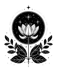 Wall Mural - png surreal aesthetic jasmine logo art graphics stencil.