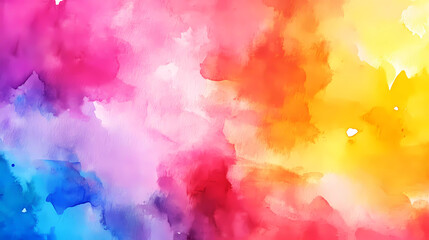 Wall Mural - bright colorful watercolor paint background texture