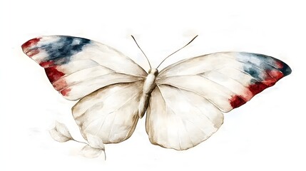 Poster - Stunning and Imaginative Geometric Butterfly with a Captivating Mix of Vibrant Watercolor Textures Symbolizing Transformation and Creativity