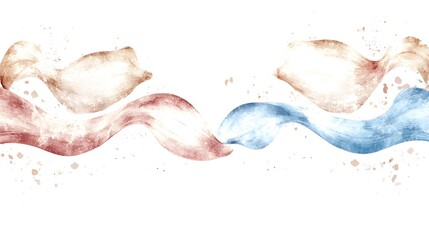 Fototapete - A mesmerizing abstract grunge watercolor composition featuring a textured rough paper background with swirling brushstrokes and a kaleidoscope of vibrant colors blending seamlessly to create a