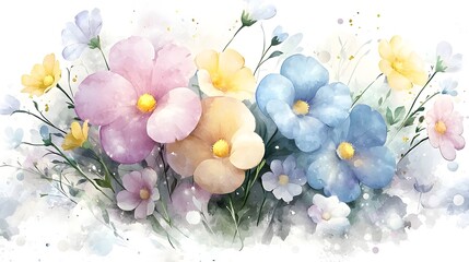 Leinwandbilder - Sophisticated Abstract Digital Texture with Smooth Transitions of Pink and Blue Hues Accented by Delicate Golden Highlights