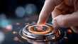 © Kunchan - Holographic AI Enhanced Cotton Wool Monitoring Recovery with Predictive Healing Analytics   A futuristic digital display showcasing data visualization and forecasting of healing processes using a