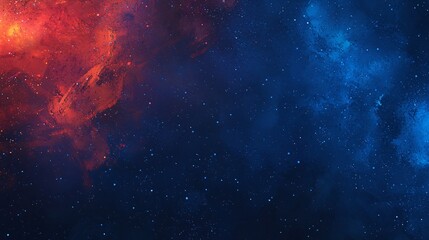 Wall Mural - cosmic nebula red and blue gas clouds