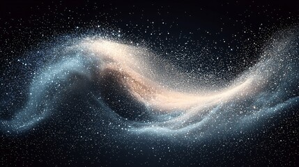 Wall Mural - cosmic dust wave, swirling nebula, space background, abstract art, website design