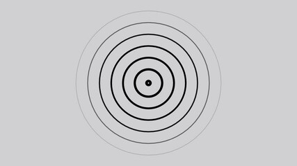 Communication tower produce radio frequency for human mobile tower radio wave. Animation of white circular electric wave spreading with transparent channel, 4k video.