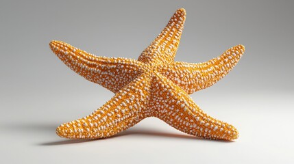 Colorful beaded starfish design isolated on a clear background for decorative or artistic use