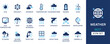 © RAIHANAJUNNT - Weather icon set collection. Sun, drought, rainbow, temperature, degree, wind, rain, global worming, rain, global worming, cloud, tornado. And solid icons.