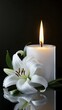 © Pinit - Serenity illustrated with candles and floral accents.