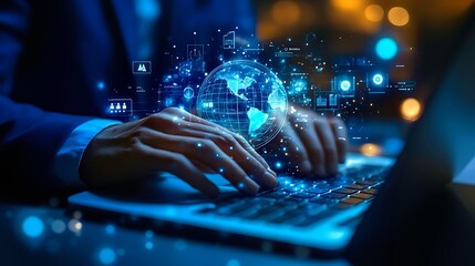 internet concept of global business